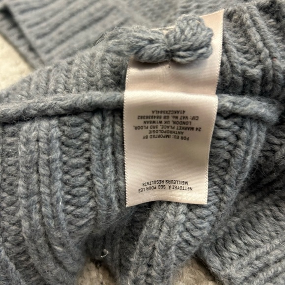 Anthropologie O/S EUC “Sleeping on Snow” wool rabbit hair blend poncho-oversized - Picture 7 of 14